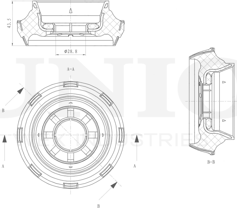 Опора амортизационной стойки (Unio). Артикул RMP-13024