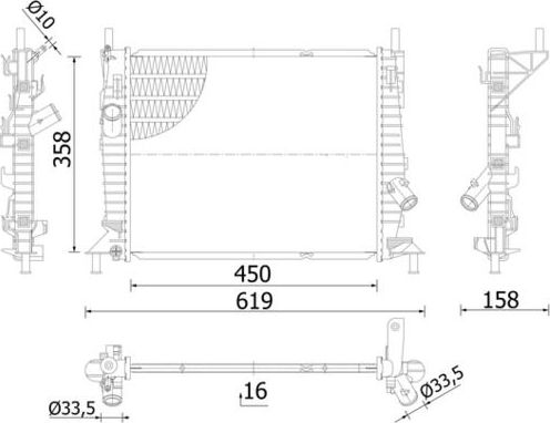 Радиатор охлаждения двигателя Mahle Behr. Артикул CR 1352 000S