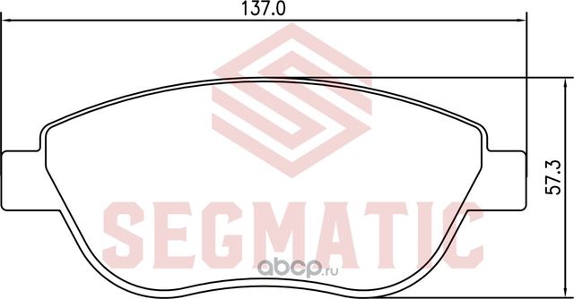 Колодка торм диск пер (Segmatic). Артикул SGBP2751