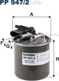 Топливный фильтр Filtron. Артикул PP 947/2
