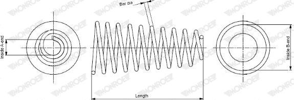 Пружина подвески Monroe OESpectrum передняя для Fiat Doblo I 2001-2015. Артикул SP2406
