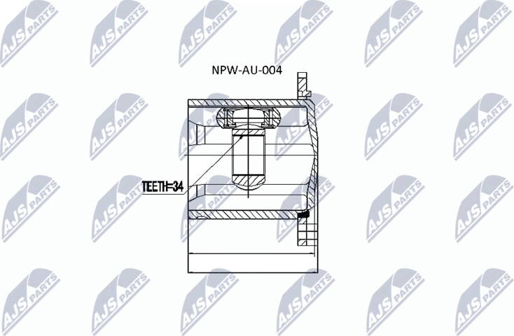 Шрус внутренний (граната) NTY. Артикул NPW-AU-004