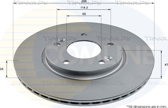 Тормозной диск Comline Comline. Артикул ADC2964V