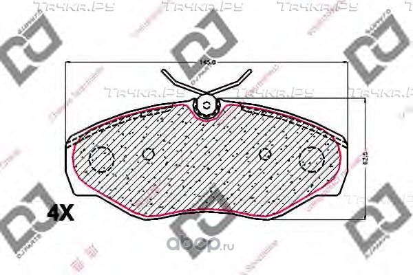 Колодки тормозные дисковые (DJ Parts). Артикул BP1519