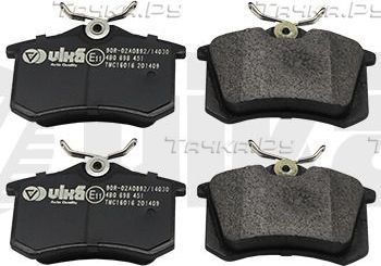Тормозные колодки Vika (Semi-Metallic) задние для Audi S4 I (B5) 1997-2001. Артикул 66981100401