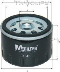 Масляный фильтр MFilter для Nissan Almera N16 2003-2006. Артикул TF 46