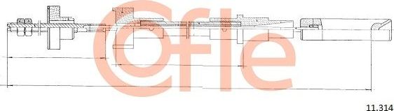 Трос сцепления Cofle. Артикул 11.314