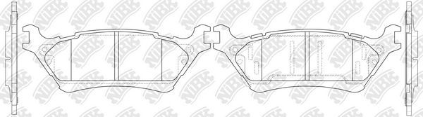 Тормозные колодки NiBK задние для Ford F-150 XII 2012-2014. Артикул PN0710