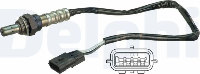 Лямбда-зонд (кислородный датчик) Delphi для Renault Modus I 2004-2012. Артикул ES20679-12B1