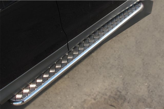 Защита порогов РусCталь труба d42 (с листом) для Honda CR-V IV до рестайлинга 2012-2015. Артикул HVL-001341