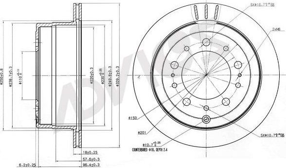 Тормозной диск Advics. Артикул A6R173B