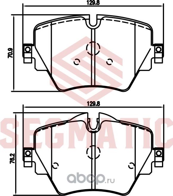 Колодка торм диск пер (Segmatic). Артикул SGBP2783