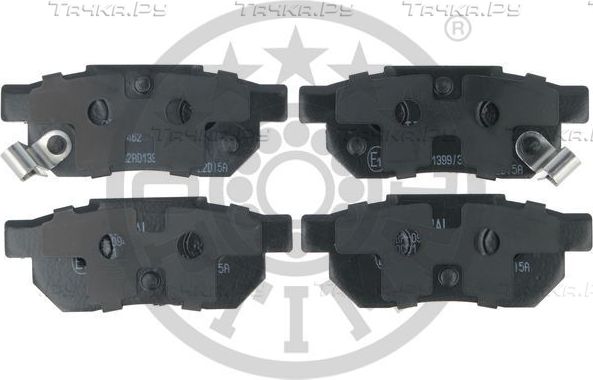Тормозные колодки Optimal задние для Honda Prelude III 1987-1992. Артикул BP-09462