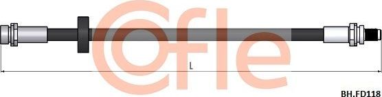 Тормозной шланг Cofle. Артикул 92.BH.FD118