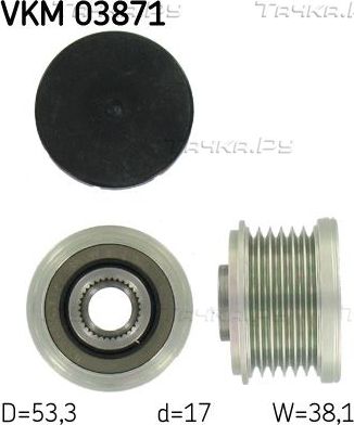 Муфта генератора обгонная SKF для BMW Z4 I (E85/E86) 2005-2009. Артикул VKM 03871