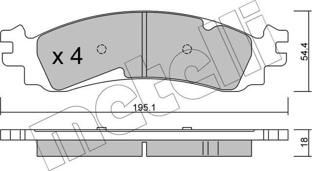 Тормозные колодки Metelli. Артикул 22-0686-0