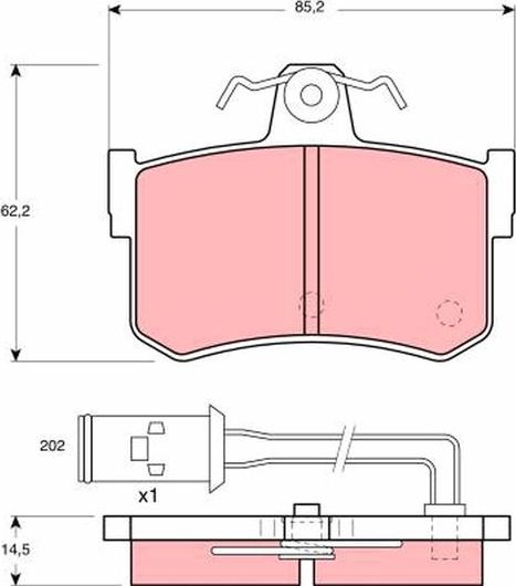 Тормозные колодки TRW задние для Rover 800 1986-1999. Артикул GDB486