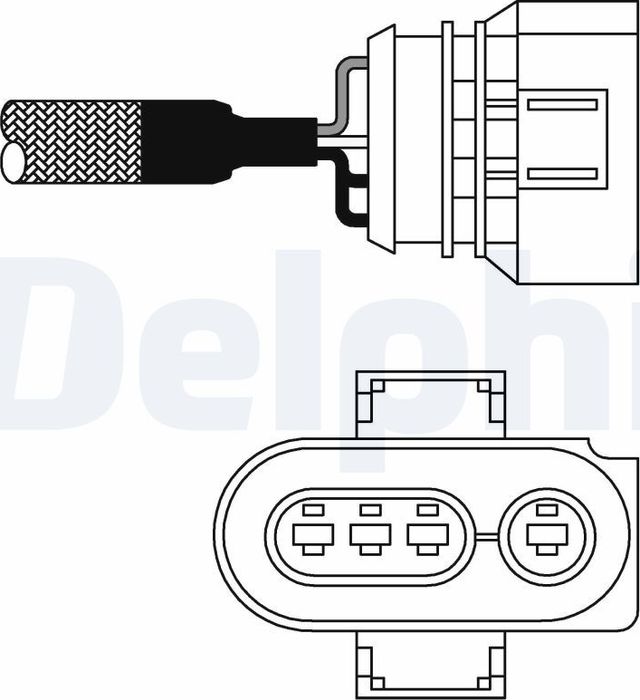Лямбда-зонд (кислородный датчик) Delphi для Volkswagen Passat B5 1997-2000. Артикул ES10987-12B1