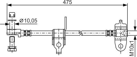 Тормозной шланг Bosch. Артикул 1 987 481 045