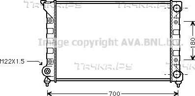 Радиатор охлаждения двигателя AVA. Артикул VN2072