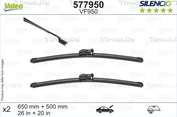 Щетки стеклоочистителя (дворники) Valeo Silencio Flat Blade. Артикул 577950