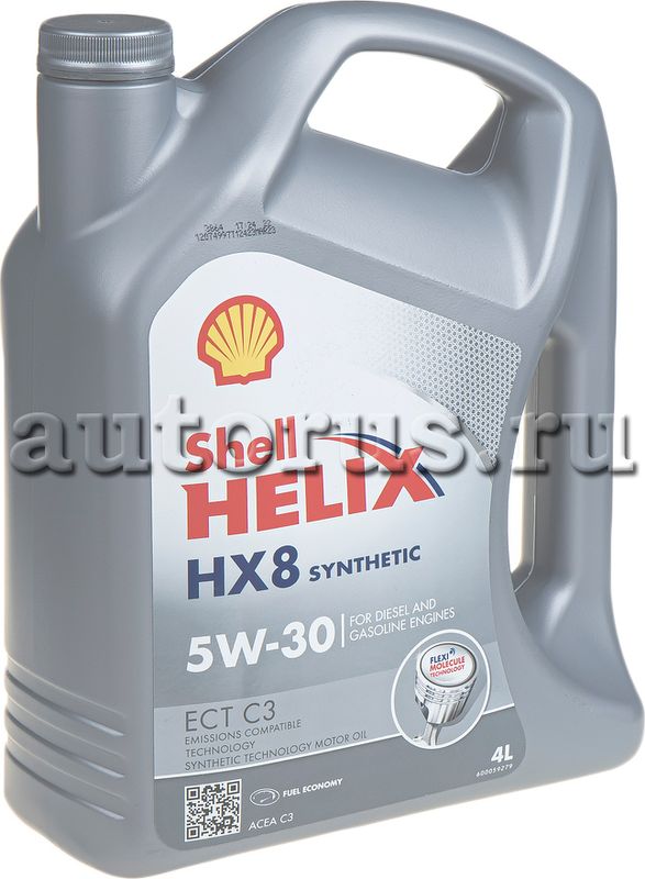 550045056 Shell Синт-ое мот.масло Helix HX8 Synthetic ECT C3 5W-30 (4л). Артикул 550045056