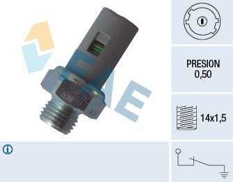 Датчик давления масла FAE для Renault Vel Satis I 2002-2009. Артикул 12636