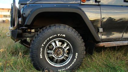 Расширители колесных арок Fenders (под нерезанные арки колёс) для УАЗ Хантер 2003-2024. Артикул ТКУ-03