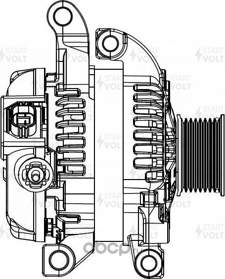 Генератор StartVOLT для Lexus LX 570 2007-2021. Артикул LG 1952