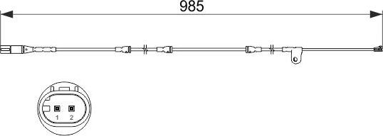 Датчик износа тормозных колодок  Bosch. Артикул 1 987 473 520