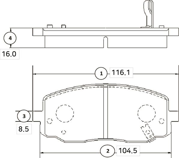Тормозные колодки CTR передние для Kia Picanto I 2004-2011. Артикул GK0532