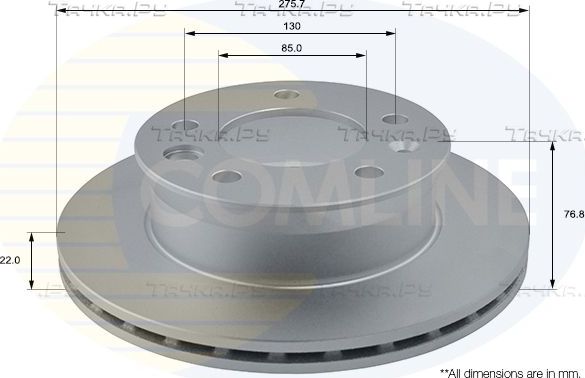 Тормозной диск Comline COATED. Артикул ADC1610V