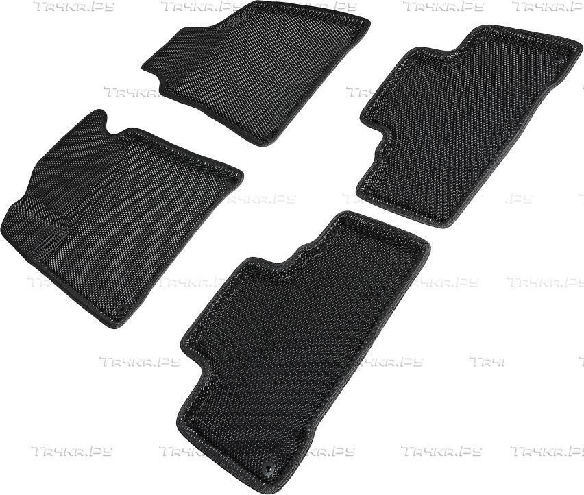 Коврики Seintex 3D EVA Соты для салона SsangYong Actyon II 2010-2026 ЧЕРНЫЕ. Артикул 95434