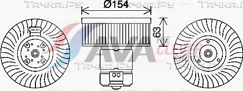 Вентилятор, мотор печки (отопителя) салона AVA для BMW 3 IV (E46) 1998-2005. Артикул BW8570