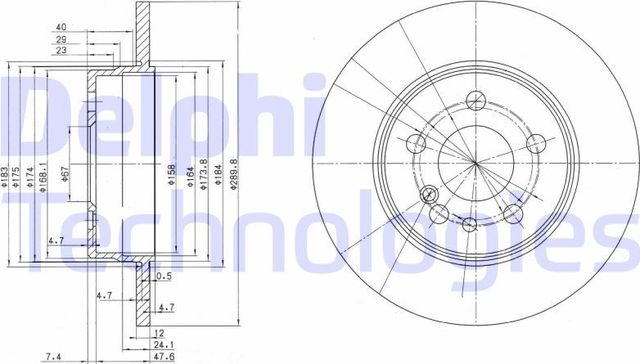 Тормозной диск Delphi. Артикул BG2738