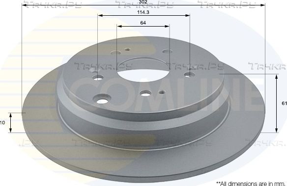 Тормозной диск Comline COATED. Артикул ADC0561