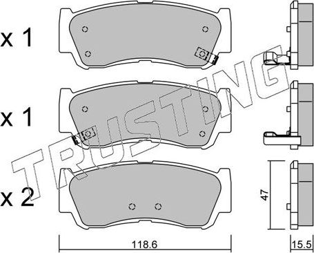 Тормозные колодки Trusting. Артикул 804.0
