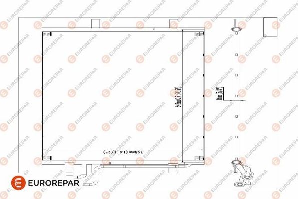 Радиатор кондиционера (конденсатор) Eurorepar для Ford Focus II 2004-2012. Артикул 1610159980