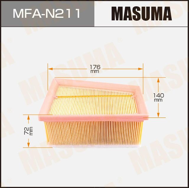 Воздушный фильтр Masuma. Артикул MFA-N211