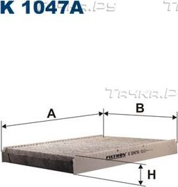 Салонный фильтр Filtron. Артикул K 1047A