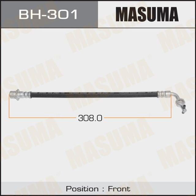 Тормозной шланг Masuma передний правый/левый для Toyota Land Cruiser 80 1990-1997. Артикул BH-301