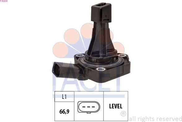 Датчик уровня масла Facet OE Equivalent. Артикул 7.0224