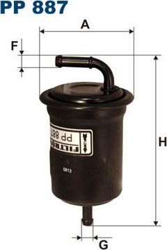 Топливный фильтр Filtron для Mazda MX-6 1992-1997. Артикул PP 887