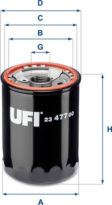 Масляный фильтр UFI. Артикул 23.477.00