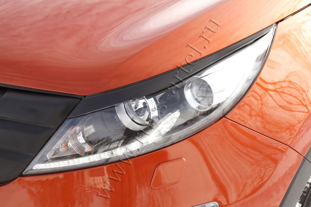 Накладки Русская Артель на передние фары (реснички) для Kia Sportage III 2010-2016. Артикул REKS-010200