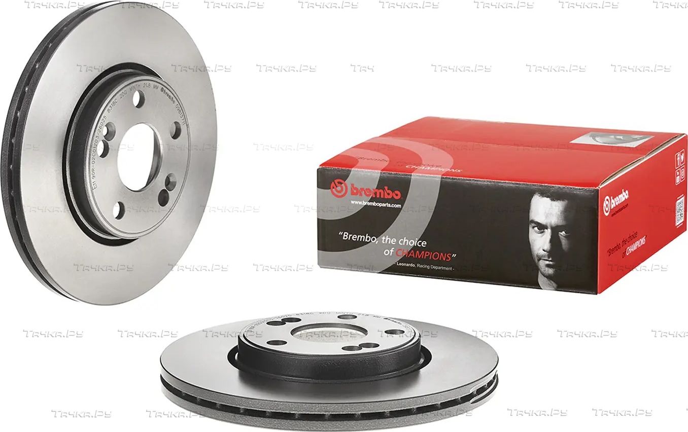 Тормозной диск Brembo PRIME LINE - UV Coated передний для Renault Scenic II 2000-2003. Артикул 09.8137.11