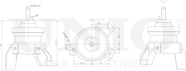 Опора двигателя (Unio). Артикул RMP-15027