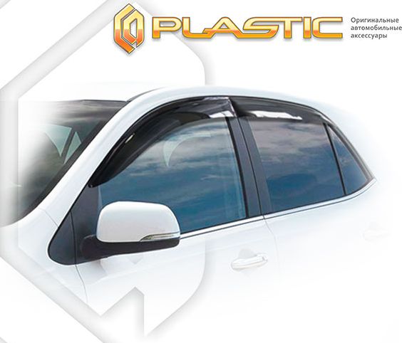 Дефлекторы СА Пластик для окон (Classic полупрозрачный) Kia Picanto JA 2017–2026. Артикул 2010030312989