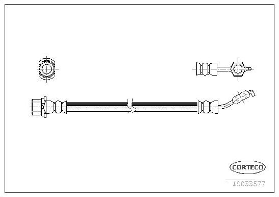 Тормозной шланг Corteco. Артикул 19033577