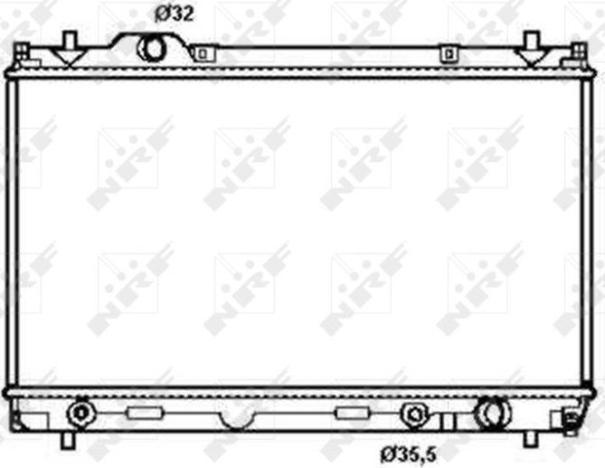 Радиатор охлаждения двигателя NRF (алюминий). Артикул 50256